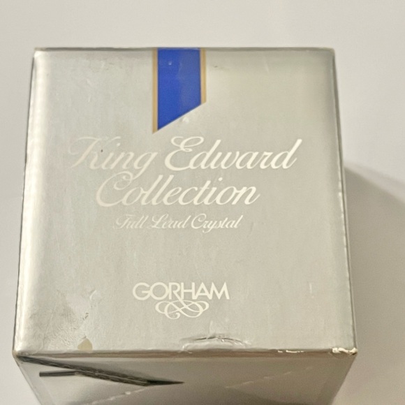 Gorham King Edward Collection set of 4 full lead crystal  Coasters - Picture 2 of 6